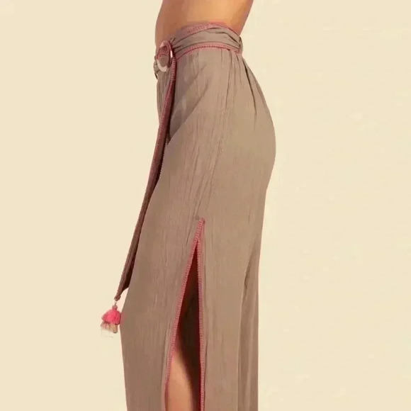 Trina Turk | Brittany Side Slit Pants in Sandstone - Picture 1 of 5
